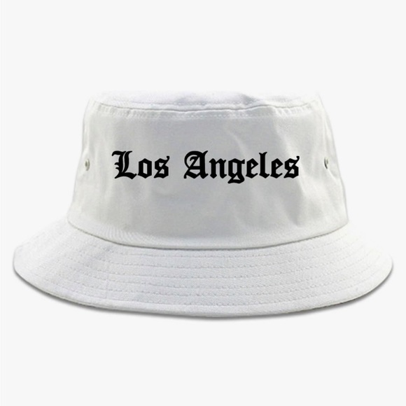 White “Los Angeles” bucket Hat - Picture 1 of 11